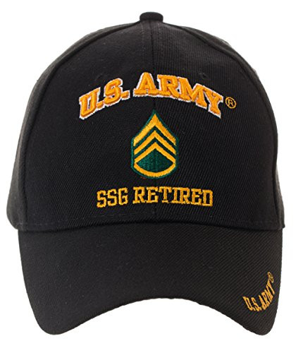Officially Licensed US Army Retired Baseball Cap  Multiple Ranks Available Staff Sergeant