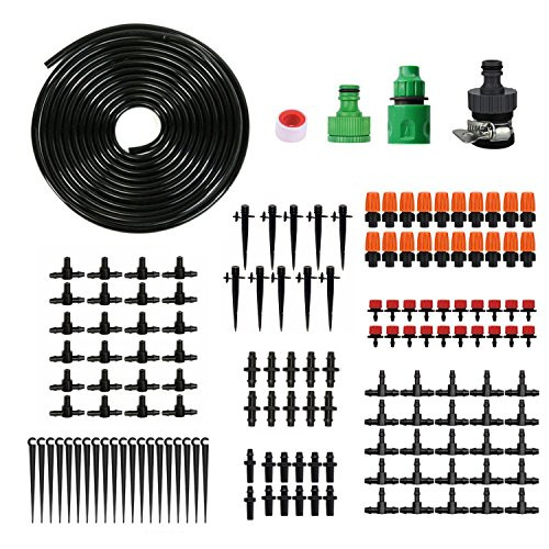 HiFunSky Drip Irrigation,Garden Irrigation System,DIY Plant Watering System,Distribution Tubing Hose,Saving Water Kit Accessories,Automatic Irrigation Equipment Set for Garden Greenhouse,Patio,Lawn,
