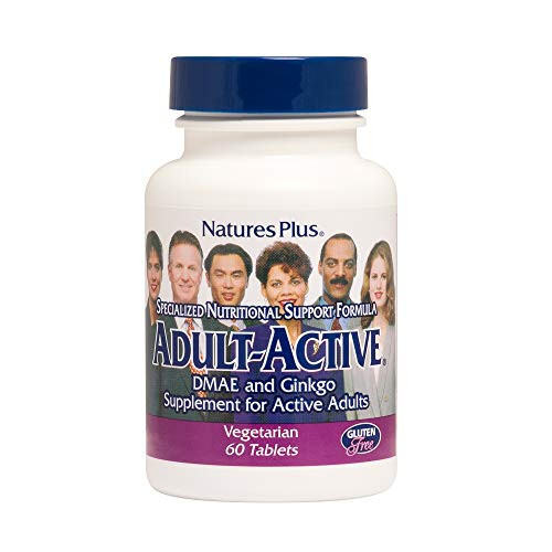NaturesPlus AdultActive DMAE and Ginkgo Supplement 60 Vegetarian Tablets Precisely Calibrated For Active Adults GlutenFree 30 Servings NaturesPlus AdultActive DMAE and Ginkgo Supplement 60 Vegetarian Tablets Precisely Calibrated For Active Adults GlutenFree 30 Servings