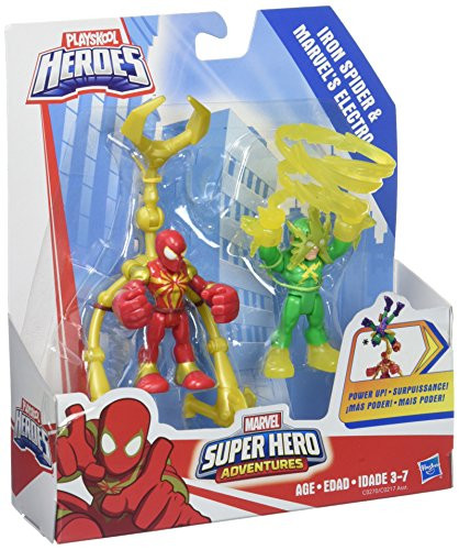 Playskool Heroes Marvel Super Hero Adventures Iron Spider and Marvels Electro