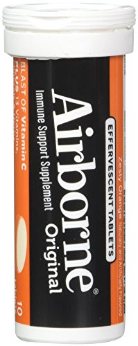 Airborne Zesty Orange Effervescent Tablets 10 count  1000mg of Vitamin C  Immune Support Supplement Packaging May Vary