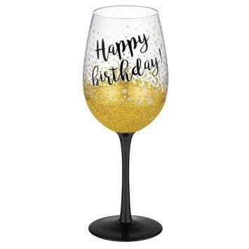 Grassland Road "Happy Birthday" Wine Glass