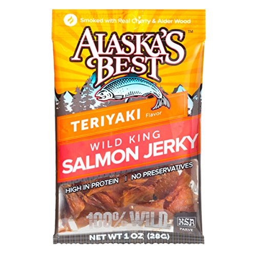 Wild Salmon Jerky 1 oz  Pouch  Teriyaki 6 Pouches