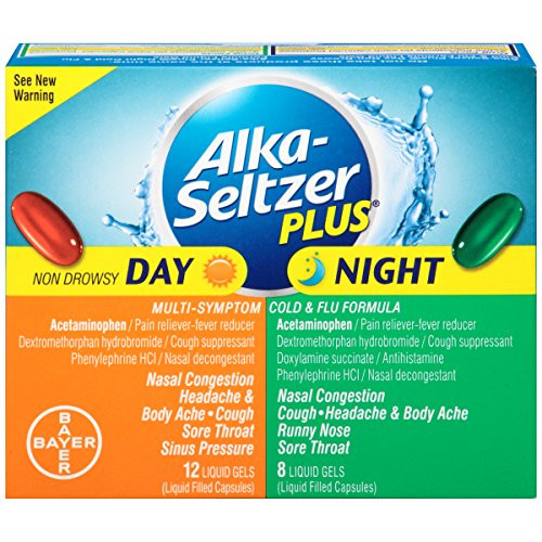 Alkaseltzer Plus Day/Night Cold and Flu Combo Pack Liquid Gels 20 Count