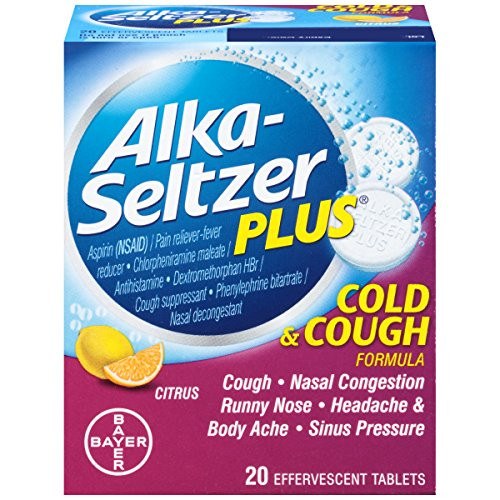 AlkaSeltzer Plus Cold  Cough Effervescent 20 Count Pack of 2