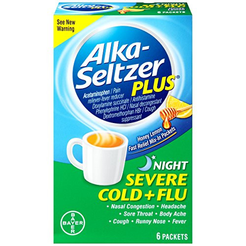 AlkaSeltzer Plus Severe Cold and Flu Night Powder 6 Count