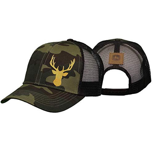 John Deere 6 Panel Cap Camo Twill  MeshCamoOs