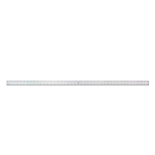 Alumicolor Aluminum Straight Edge with Center Finding Back 42IN Silver
