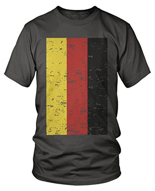 Amdesco Men s Deutschland Germany Flag Faded Vintage German Flag  TShirt Charcoal Grey Medium Amdesco Men s Deutschland Germany Flag Faded Vintage German Flag  TShirt Charcoal Grey Medium