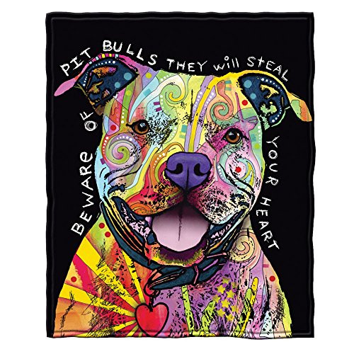 Dean Russo Beware of Pit Bulls They Will Steal Your Heart Fleece Throw Blanket