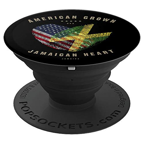 American Grown Jamaican Heart Love Jamaica Flag PopSockets Grip and Stand for Phones and Tablets American Grown Jamaican Heart Love Jamaica Flag PopSockets Grip and Stand for Phones and Tablets
