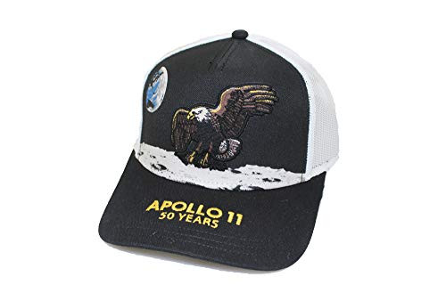 AMERICAN NEEDLE NASA Apollo 50 Years Valin Mesh Back Adjustable Snapback Trucker Hat White/Black