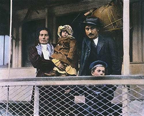 An Italian Immigrant Family Non The Ellis Island Ferry To Manhattan Oil Over A Photograph C1905 By Lewis Hine Poster Print by 18 x 24 An Italian Immigrant Family Non The Ellis Island Ferry To Manhattan Oil Over A Photograph C1905 By Lewis Hine Poster Print by 18 x 24
