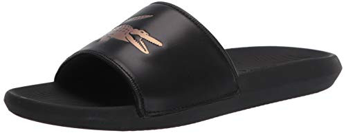 Lacoste Men s Croco Slide 120 4 U CMA Sandal Black/Gold 8 Medium US