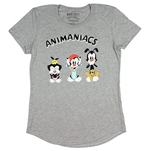 Animaniacs Juniors See No Evil Hear No Evil Speak No Evil TShirt XSmall Heather Grey