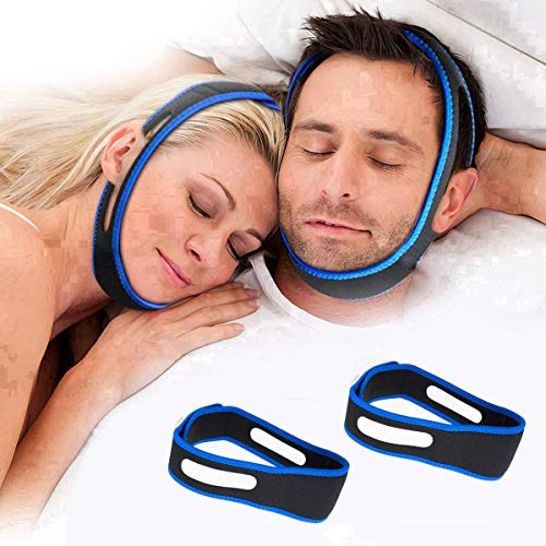Anti Snoring Chin StrapSnoring Solution Anti Snoring Devices Effective Stop Snoring Chin Strap for Men Women Adjustable Snore Reduction Chin Straps Snore Stopper Advanced Sleep Aids Better Sleep 2pcs