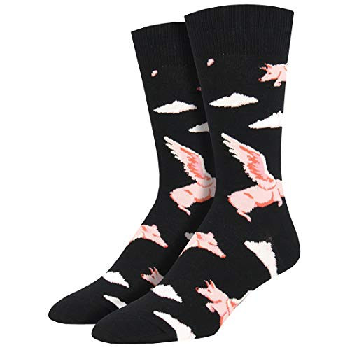 Socksmith Flying Pig Black 1013 Men s Shoe Sizes 712 5