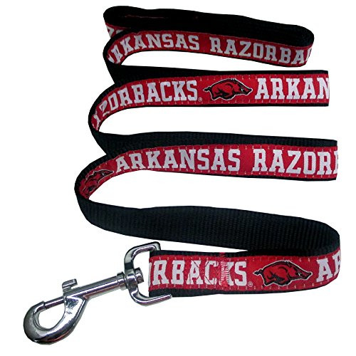 Pets First Collegiate Pet Accessories Dog Leash Arkansas Razorbacks Small