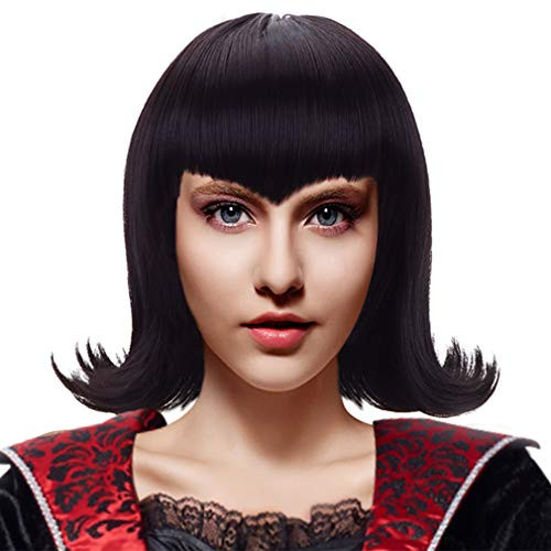 Black Curly Vampire Mavis Cosplay WigWomen Synthetic Anime Role Play Hair Wigs for Party Costume Halloween