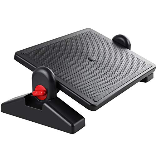 HUANUO Footrest Under Desk  Ergonomic Foot Rest Height Settings and Adjustable Tilt Locked Angles Office Foot Rest for Desk with Massage Surface for Home Office