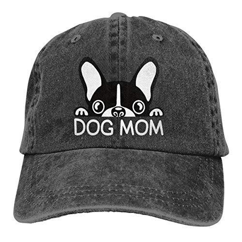 Waldeal Women s Boston Terriers Dog Mom Vintage Washed Hat Adjustable Baseball Cap