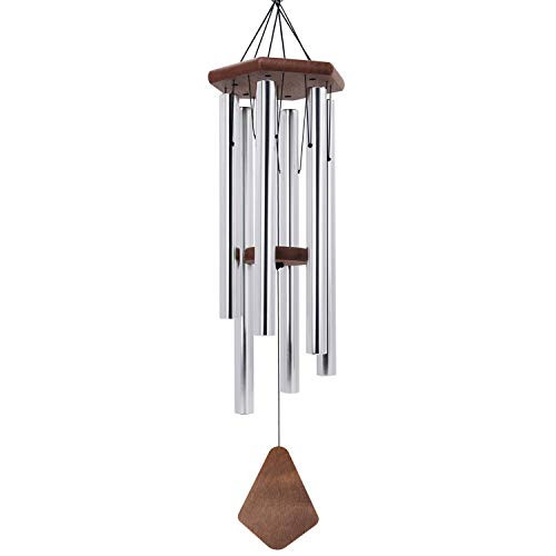 ASTARIN Wind Chimes Outdoor Large Deep Tone36Inch Melody Wind Chimes Personalized with 6 Tubes Tuned Relaxing MelodyMemorial Wind Chimes for Mom DadSympathy GiftsSilverA Free Card ASTARIN Wind Chimes Outdoor Large Deep Tone36Inch Melody Wind Chimes Personalized with 6 Tubes Tuned Relaxing MelodyMemorial Wind Chimes for Mom DadSympathy GiftsSilverA Free Card