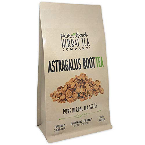 Astragalus Root Tea  Pure Herbal Tea Series by Palm Beach Herbal Tea Company 30 Tea Bags 100 Natural Packaging May Vary