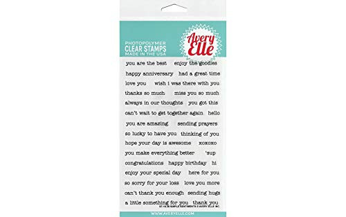 Avery Elle Clear Stamp Simple Sentiments