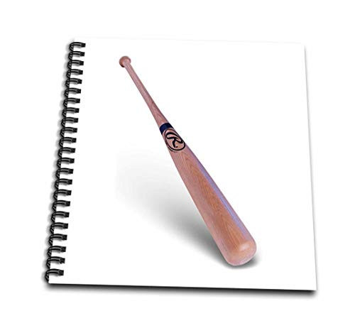 3dRose db13071 Baseball Bat Drawing Book 8 by 8