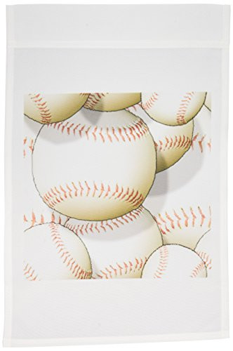 3dRose fl630461 Baseball Pattern Garden Flag 12 by 18Inch