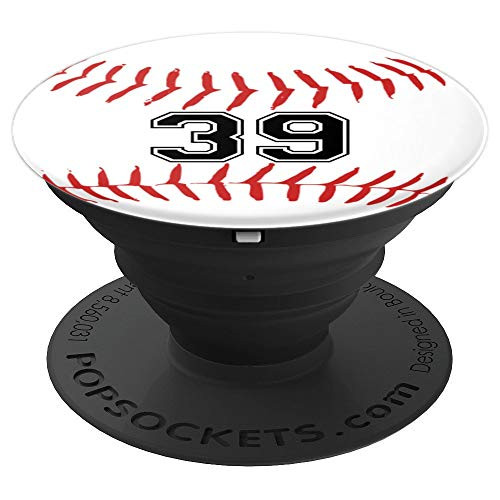 Baseball Player Jersey Number 39 PopSockets Grip and Stand for Phones and Tablets