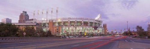 Posterazzi Baseball stadium at the roadside Jacobs Field Cleveland Cuyahoga County Ohio USA Poster Print 36 x 12