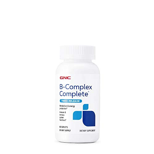GNC BComplex Complete Timed Release 60 Caplets Supports Immune and Nervous System Functions