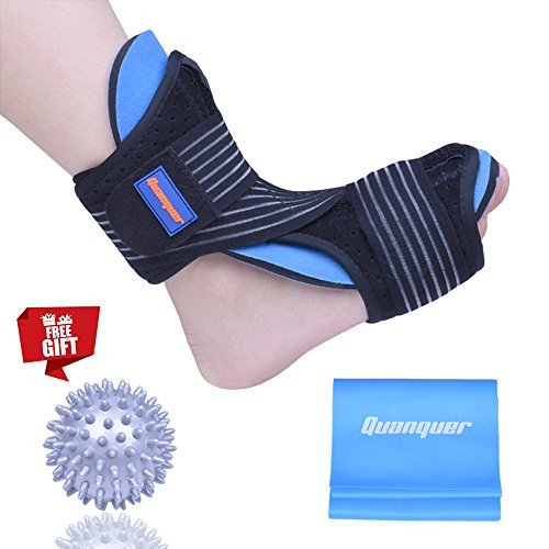Plantar Fasciitis Night Splint Foot Drop Orthotic Brace for Sleep Support- Adjustable Dorsal Night Splint for Effective Relief from Plantar Fasciitis Pain, Heel, Arch Foot Pain (White)