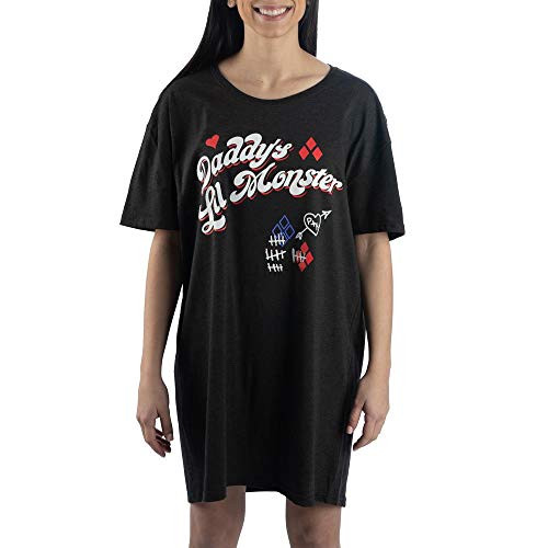 DC Comics Suicide Squad Harley Quinn  Daddy s Lil Monster  Juniors  NightshirtS/M