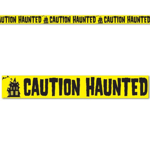 Caution Haunted Party Tape Party Accessory 1 count 1/Pkg