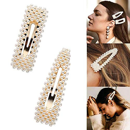 Pearl Hair Clips Decorative Artificial Pearl Hair Pins Barrettes for Bridal Bridesmaid Girls Women Children Kids Gold Hair Barrettes for Headwear Wedding Hair Accessories 2 pieces Pearl Hair Clips Decorative Artificial Pearl Hair Pins Barrettes for Bridal Bridesmaid Girls Women Children Kids Gold Hair Barrettes for Headwear Wedding Hair Accessories 2 pieces
