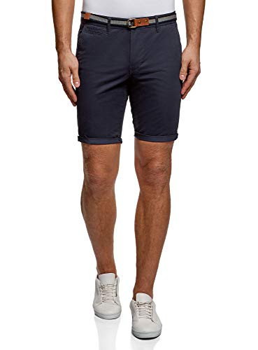 oodji Ultra Men s Cotton Shorts Blue XL