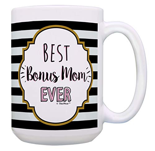 StepMom Mug Best Step Mom Ever Mug Best StepMom Cup 15oz Coffee Mug Tea Cup Multi with Stripes