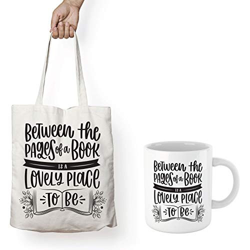 Book Lover Reading Tote Coffee Mug BW Quote BETWEEN THE PAGES IS A LOVELY PLACE TO BE Bookworm Gifts Funny Bookish Coffee Mug Reader Gift Teacher Gift Book Lover Reading Tote Coffee Mug BW Quote BETWEEN THE PAGES IS A LOVELY PLACE TO BE Bookworm Gifts Funny Bookish Coffee Mug Reader Gift Teacher Gift