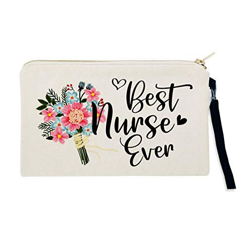 Best Nurse Ever Nursing Student Gifts Nurse Practitioner Gifts for Women Nurses Week Gifts Nursing School Supplies Gifts Cosmetic Bag Travel bag