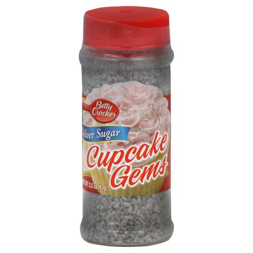 Betty Crocker Silver Sugar Cupcake Gems 2 2 oz Pack of 6