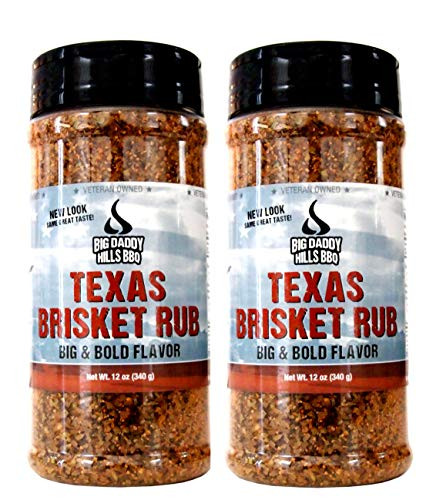 Big Daddy Hills BBQ 2 Bottle Set Rub Seasoning 12oz each Texas Brisket