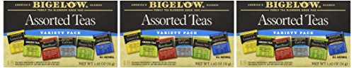 Bigelow Assorted Teas Variety Pack 6 Varieties 18 Bags Pack of 3