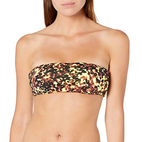 Bikini Lab Junior s Bandeau Bikini Swimsuit Top Neon Yellow//Hyper Animal M