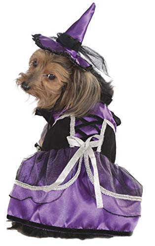 Rubie s Pet Costume Small Purple Witch Dress and Hat
