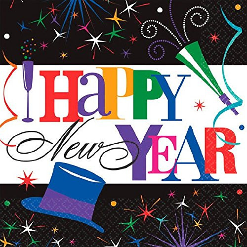 Ring in the New Year Multicolored Luncheon Napkins, 125 Ct. | Party Tableware