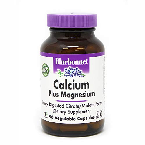 BlueBonnet Calcium Citrate Plus Magnesium Vegetarian Capsules 90 Count