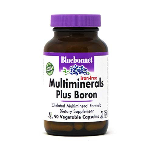 Bluebonnet Multi Mineral Plus Boron Vegetarian Capsules without Iron 90 Count