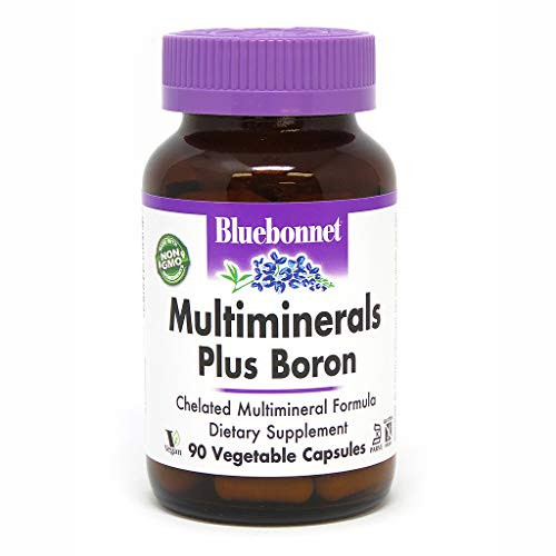 BlueBonnet Multi Minerals Plus Boron Vegetarian Capsules 90 Count 743715002104 BlueBonnet Multi Minerals Plus Boron Vegetarian Capsules 90 Count 743715002104